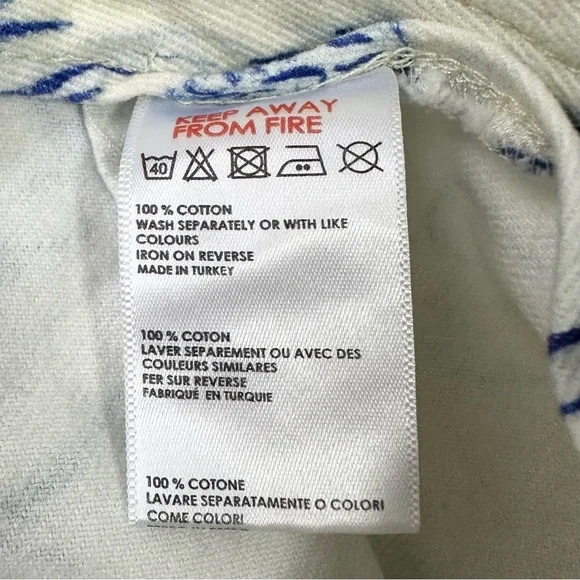 Urban Outfitters BDG Blue and White Angel Print A-line Mini Skirt - Picture 11 of 11